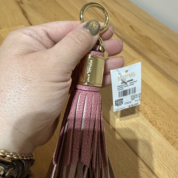 Michael Kors Shades of Pink Tassel Keychain Charm - Picture 2 of 7